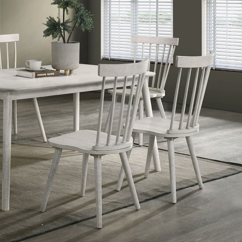 2 Pieces Set Dining Side Chair Rustic Modern Farmhouse Design Retro Design Easy to Assembly