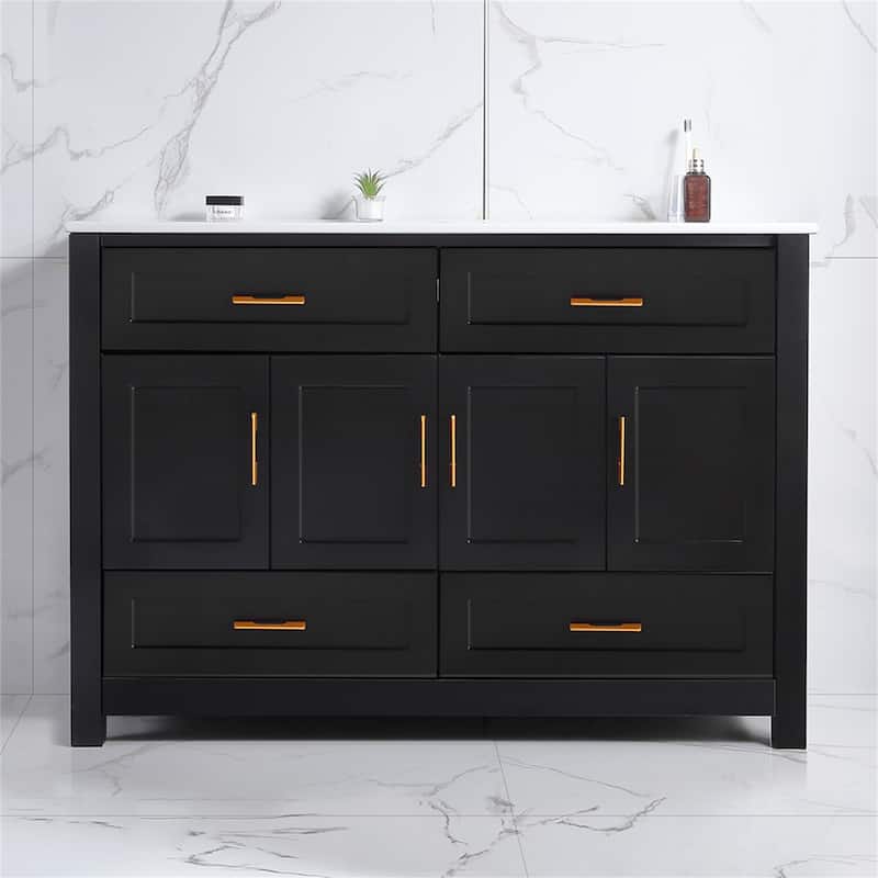 48" Black Bathroom Vanity (excluding the ceramic basin)
