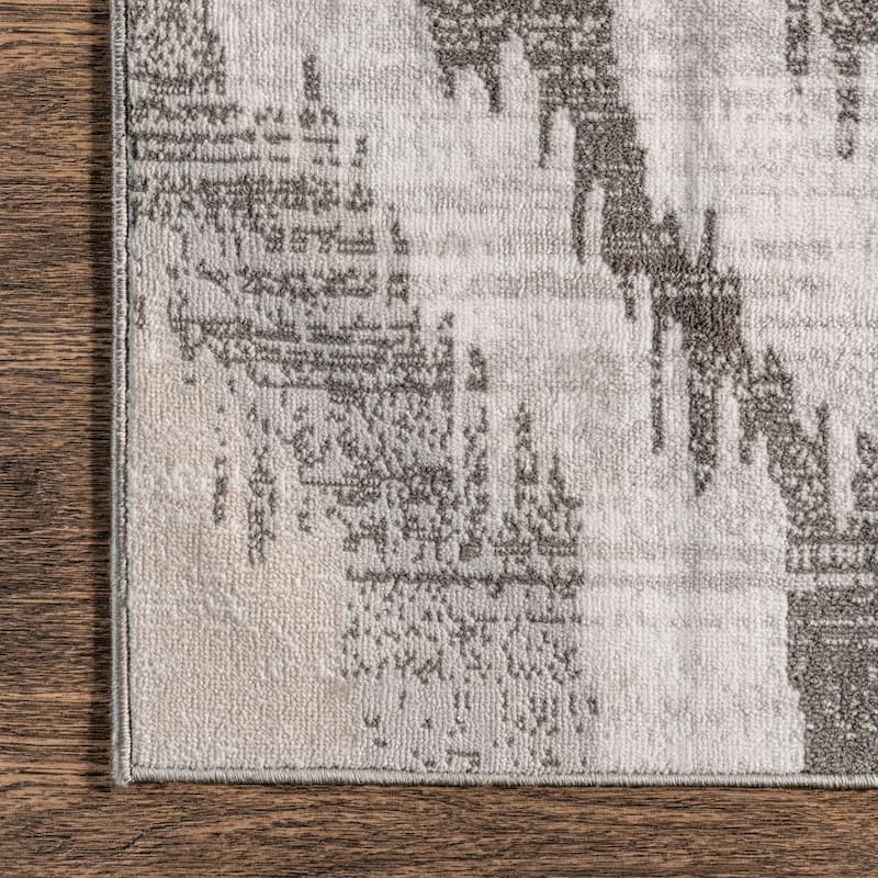 Nuloom Eliise SpinClean Faded Trellis Machine Washable Area Rug