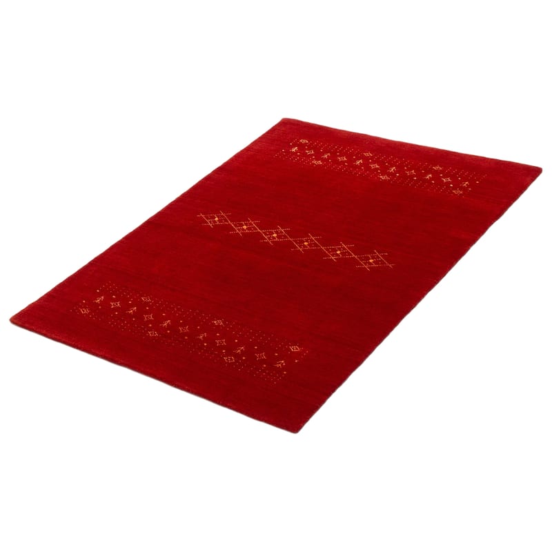Kashkuli Gabbeh Red Rug 4'3" x 5'10" - 4'3 x 5'10