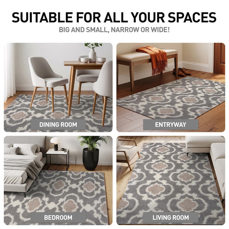 Porch & Den Touro Trellis Shag Area Rug