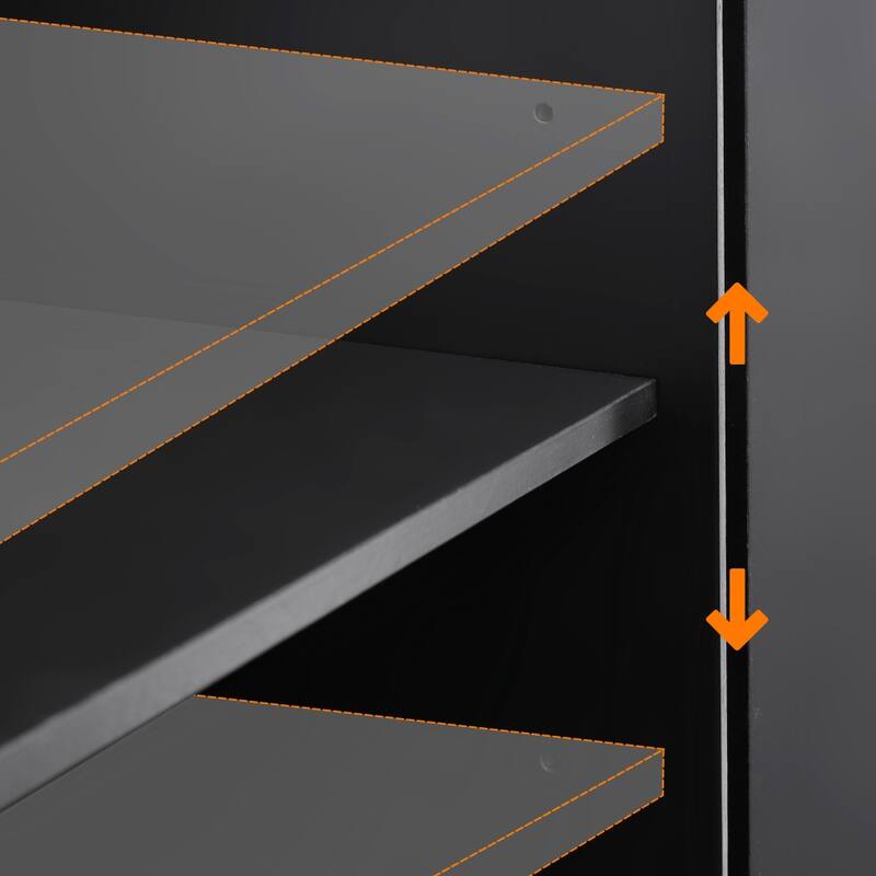 56.5'' Kitchen Island with Drop Leaf, Power Outlet, Embossed Vertical Stripe and Adjustable Shelves