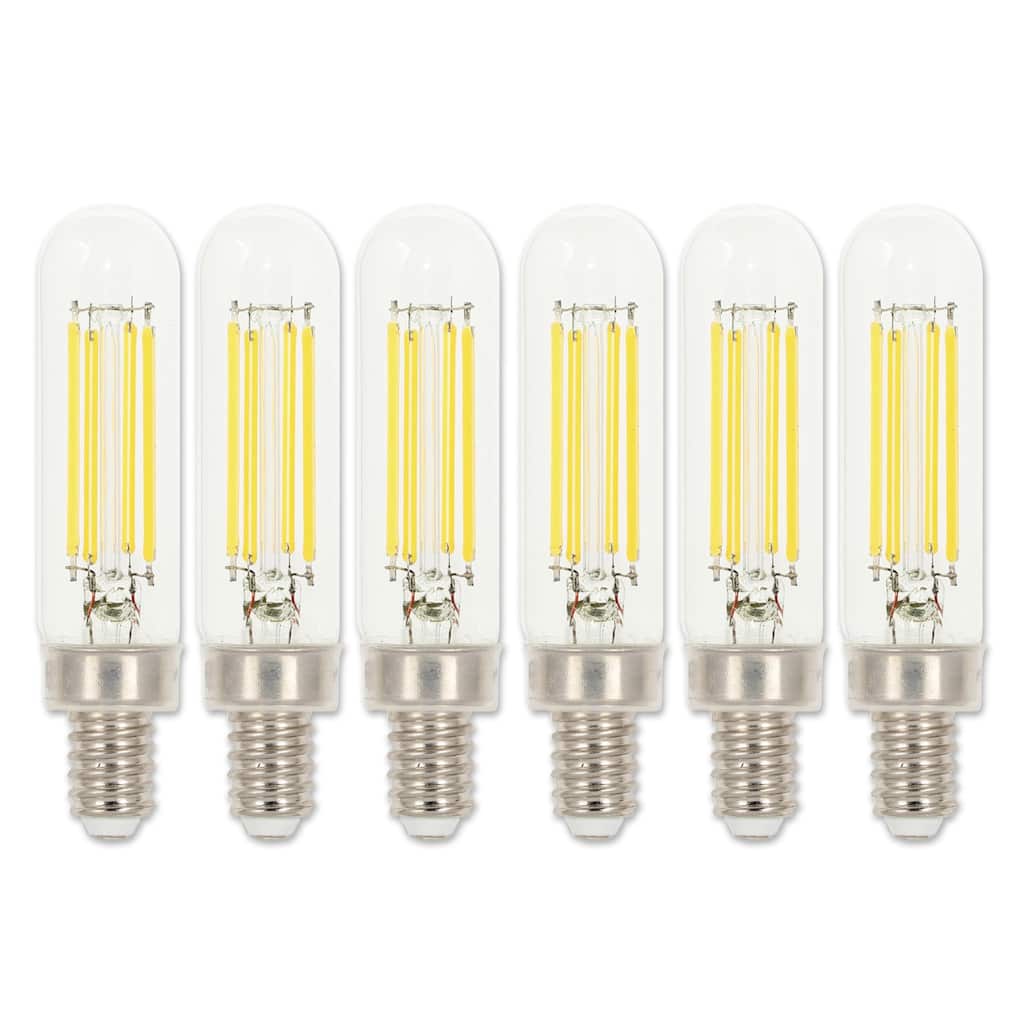 Westinghouse Lighting 5 Watt (60 Watt Equivalent) Clear T6 Dimmable Filament LED Light Bulb, Candelabra Base, 6 Pack - 6-Pack