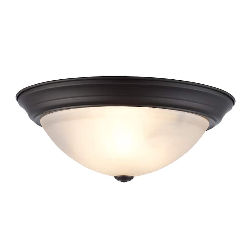 Trans Globe Lighting 3 Light 15" Flush Mount Round Ceiling Fixture