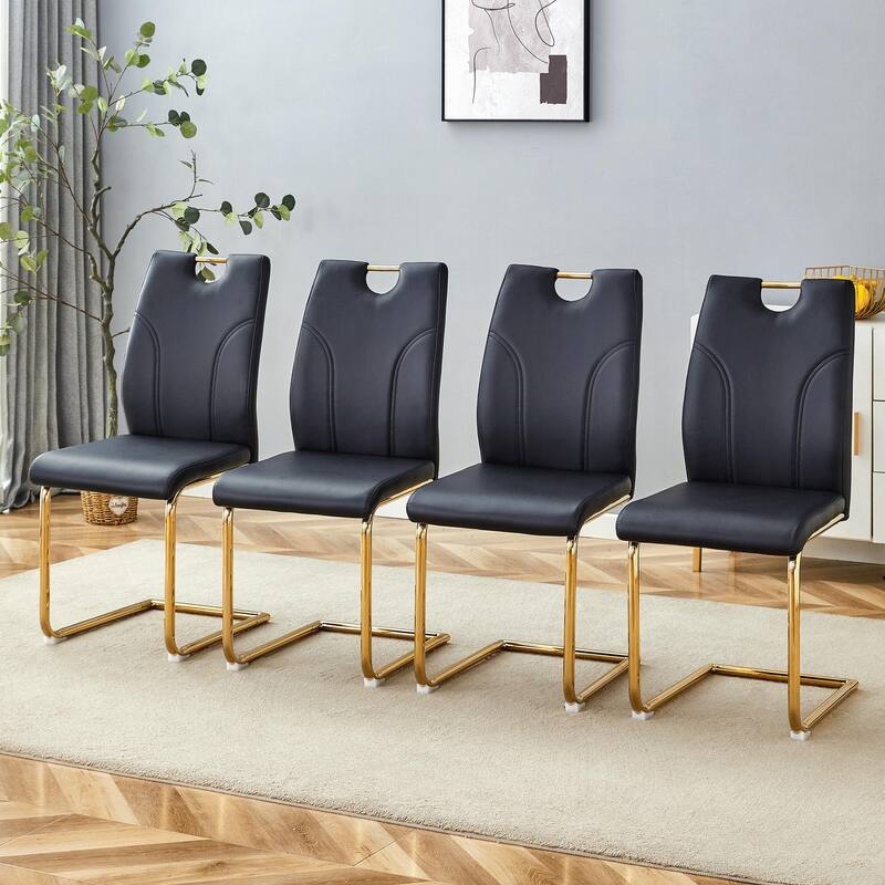 Dining Chairs With Gold Metal Chair Legs (Set Of 4)