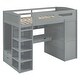 preview thumbnail 10 of 9, Twin Size Loft Bed with Desk, Wardrobes, 4 Drawers and 4 Shelves
