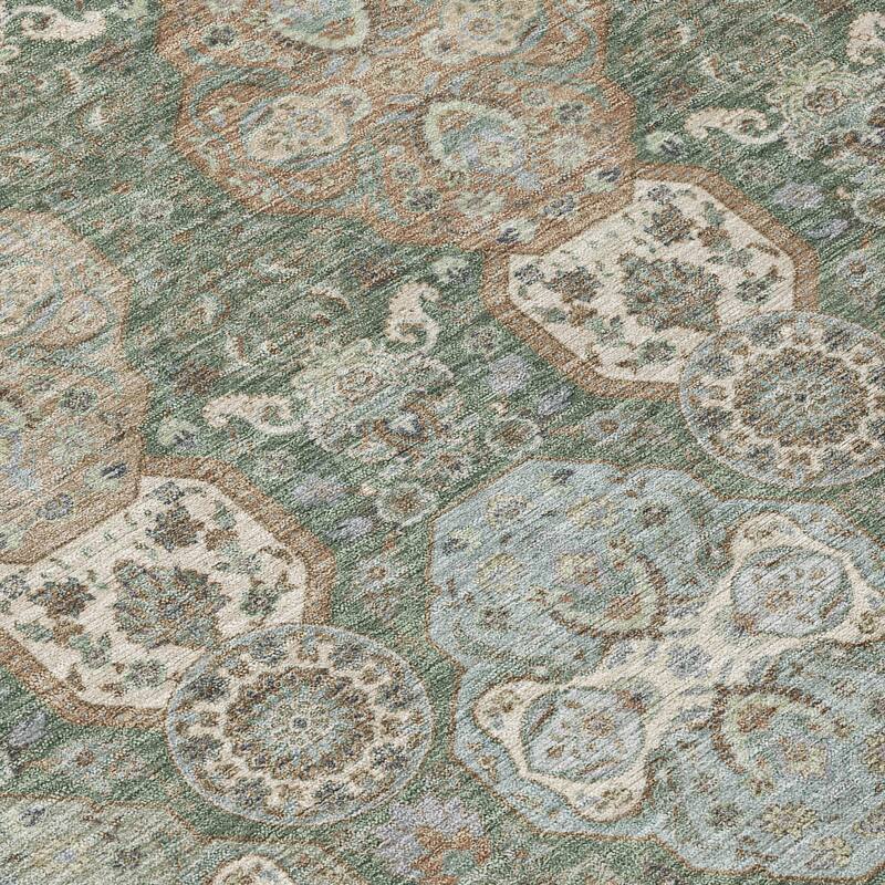 Machine Washable Indoor/ Outdoor Traditional Tracey Chantille Rug