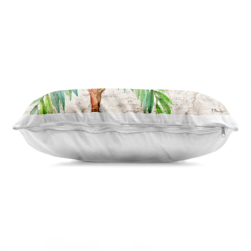 Stupell Aqueous Palm Tree Decorative Printed Throw Pillow Design by Paul Brent