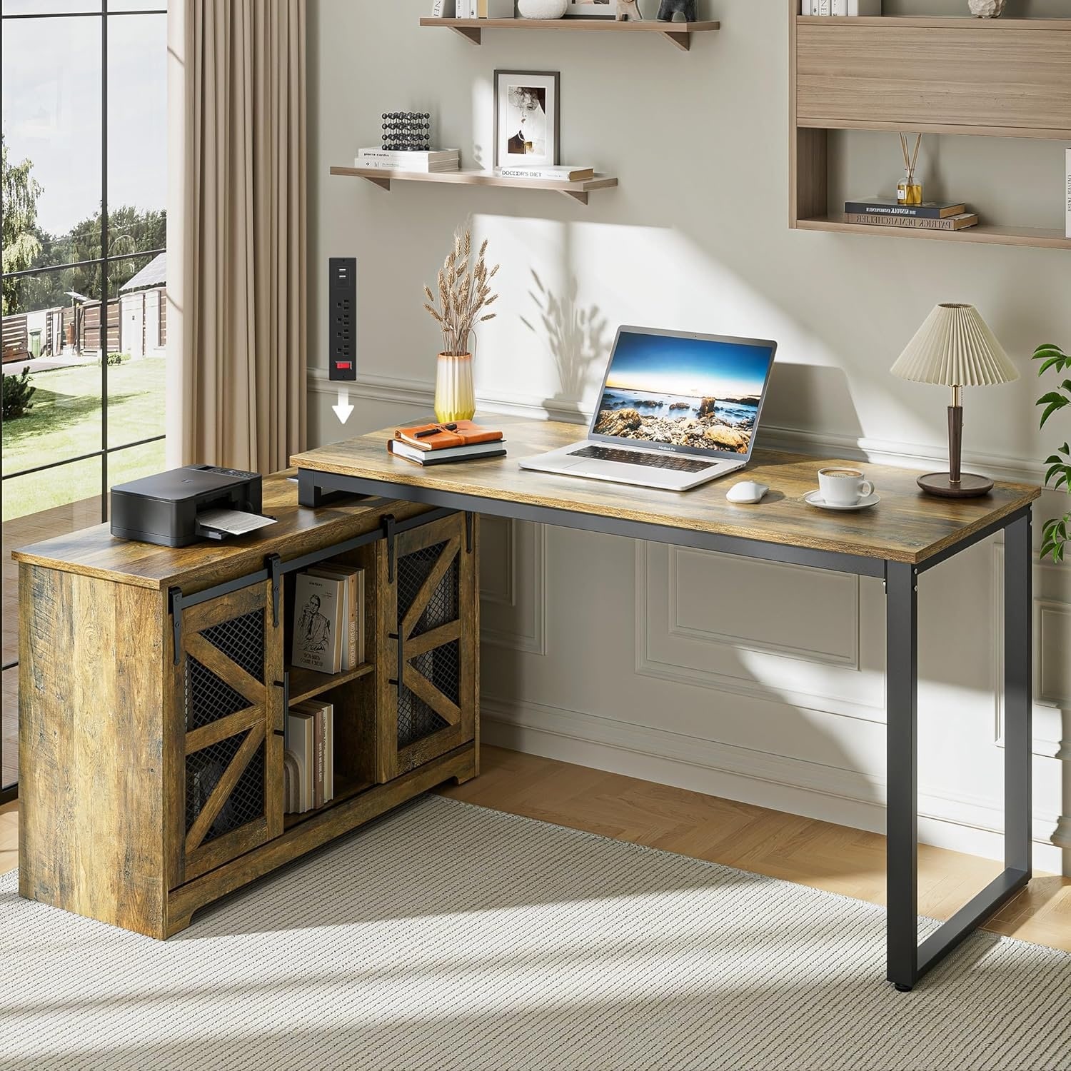 L Shaped Computer Desk Reversible Corner Home Office Desk