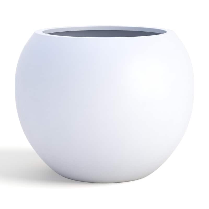 DTY Signature Mount Sherman 1-Piece Fiberstone Planter for Indoor/Outdoor