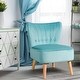 preview thumbnail 26 of 31, Costway Armless Accent Chair Tufted Velvet Leisure Chair Single Sofa