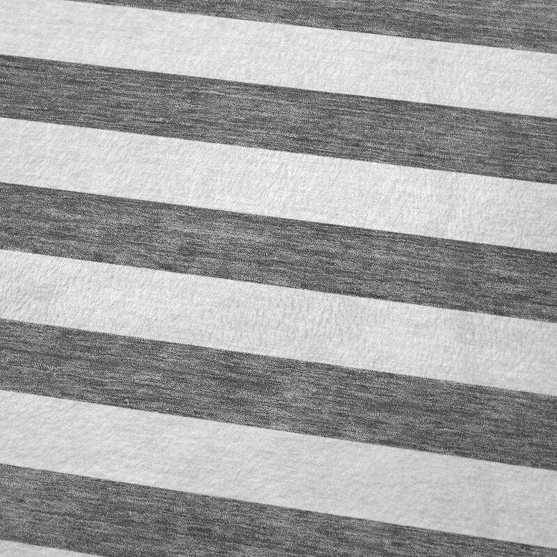 Premium Machine Washable Modern Stripes Sherpa Throw Blanket