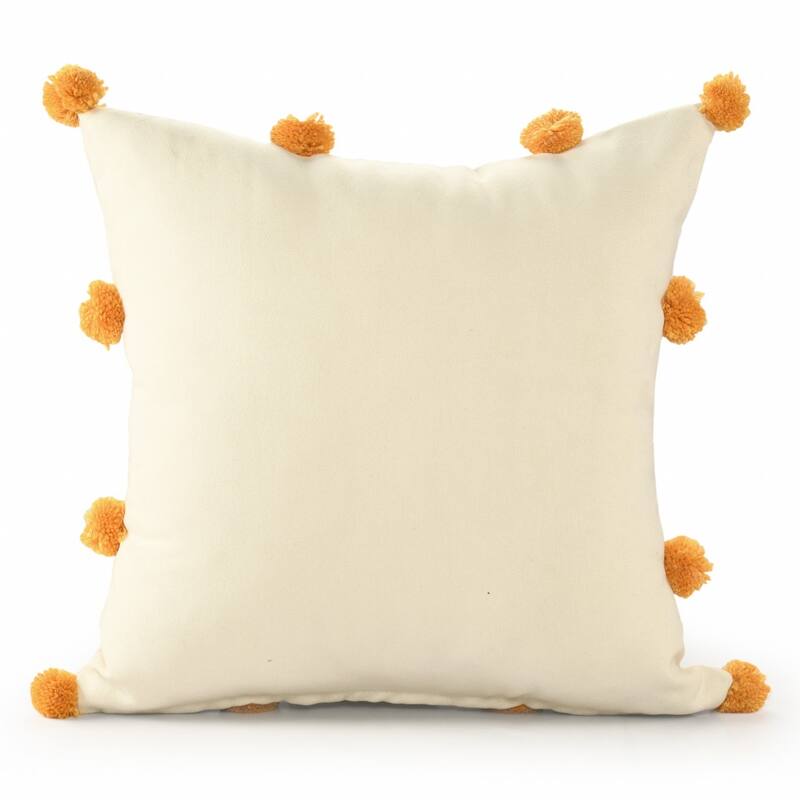 HomeRoots 20" X 20" Blue And Orange Polyester Tropical Zippered Pillow