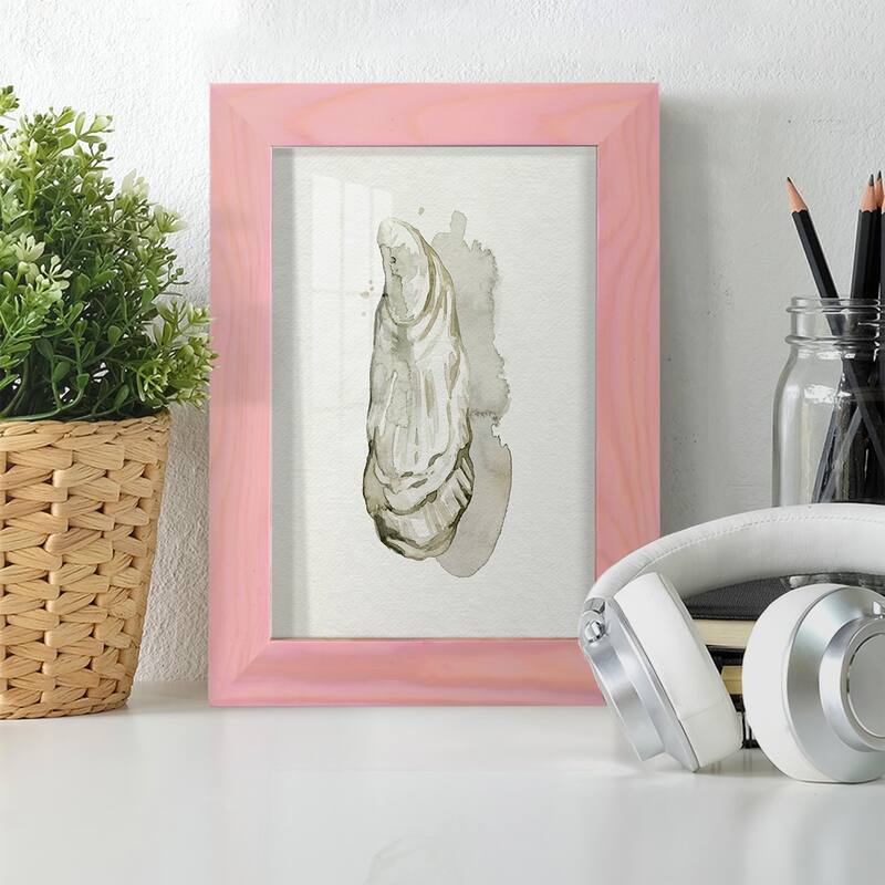 Oysters on the Bay I -Framed Print w/glass-Cherry Red
