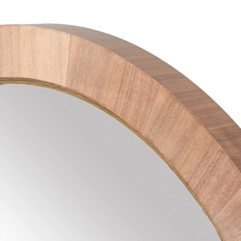 SAFAVIEH Couture Paulson 42.9-inch Round Wood Mirror - 42.9"W x 2.8"D x 42.9"H