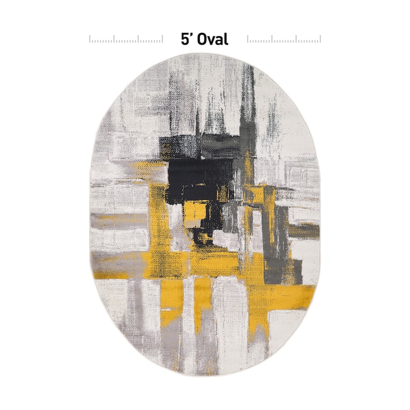 World Rug Gallery Modern Abstract Art Area Rug