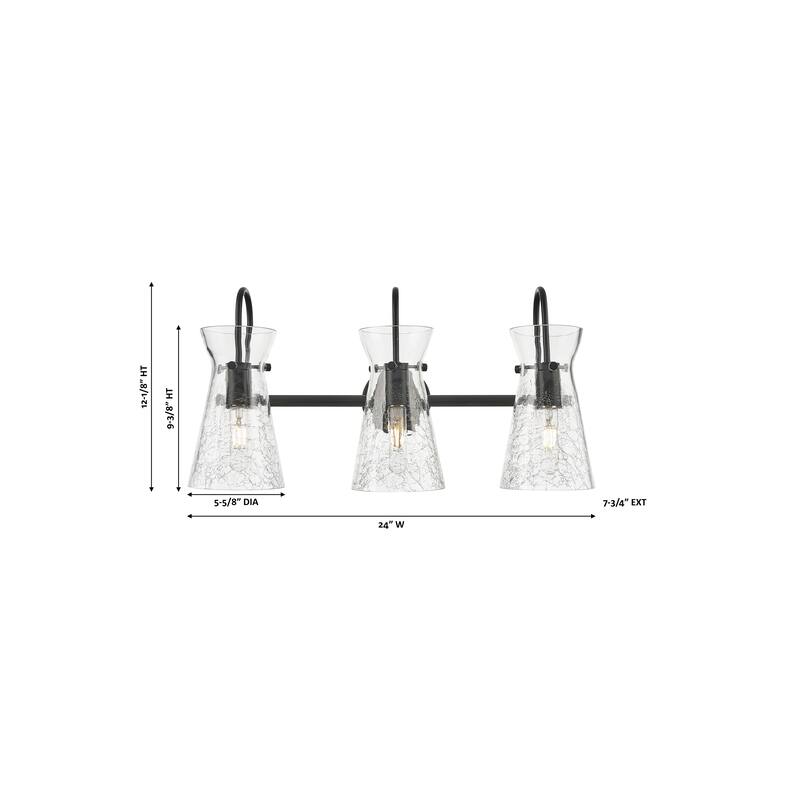 Innovations Lighting Nicole - 3 Light 24" Bath Vanity Light - Clear Shade
