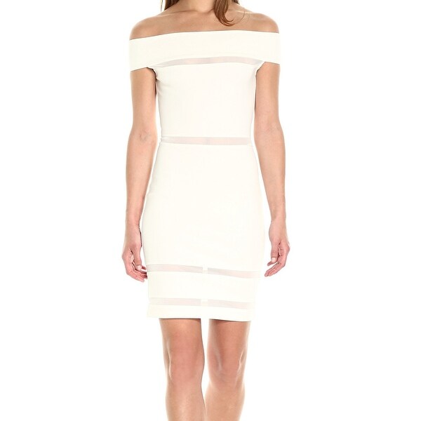 White Off Shoulder Bandage Dress