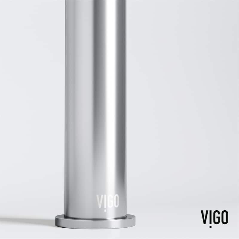Vigo VGT2050 Vinca 18" Solid Surface Vessel Bathroom Sink with 1.2 GPM - Chrome