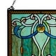 preview thumbnail 3 of 12, River of Goods Brandi's Tiffany Style Stained Glass Green 26-inch Window Panel - 15"L x 0.25"W x 26"H