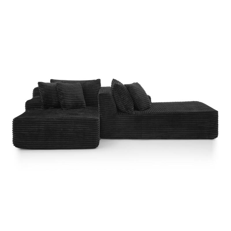Roomfitters Two-Seater Lazy Sofa Lounge Chair, Compressed Velvet Sofa No Assembly, Fluffy Modern Indoor Lounge Chair