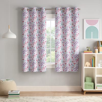 Eclipse Kids Mushroom Printed 100% Blackout Curtain Panel