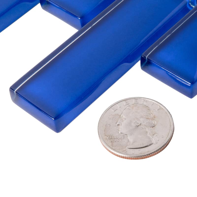 Apollo tile 12" x 12" Colorway Glossy Cobalt Blue Glass Tile (4.92 sq ft/case) - 5 Pack