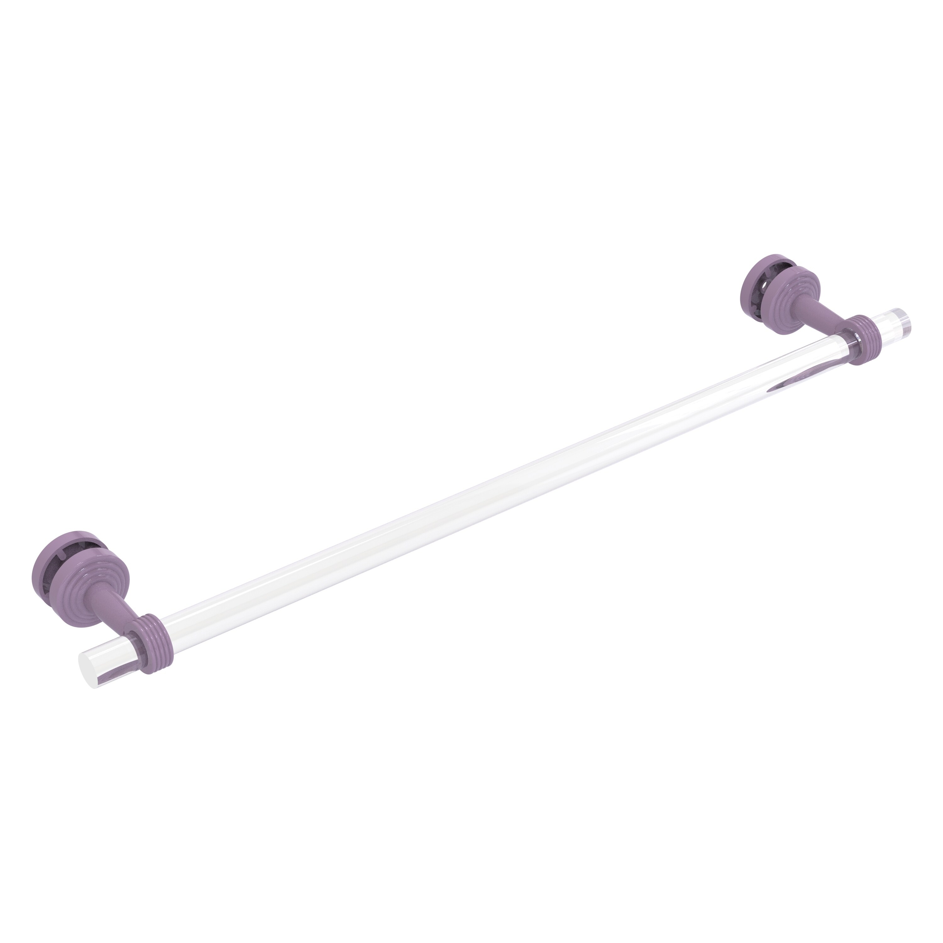 Allied Brass Pacific Beach Collection 18 Inch Shower Door Towel Bar with Grooved Accents