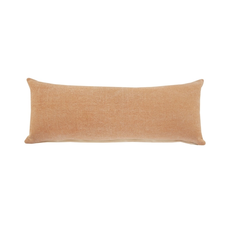 HomeRoots 14" X 36" Orange 100% Cotton Zippered Pillow