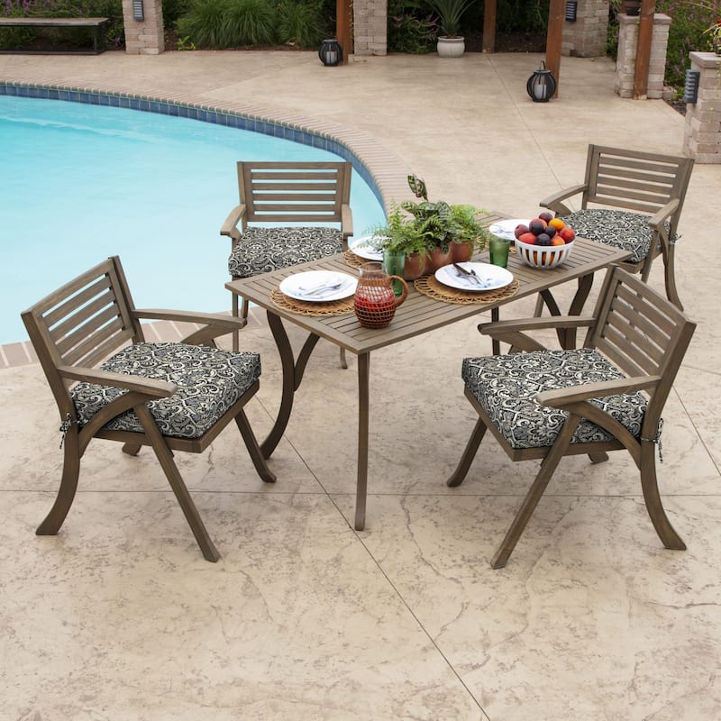 ARDEN Aurora Damask Outdoor 21 x 21 in. Seat Cushion