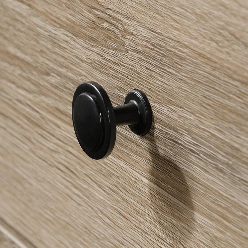 Wood Dresser with Spacious Drawers and Open Shelves