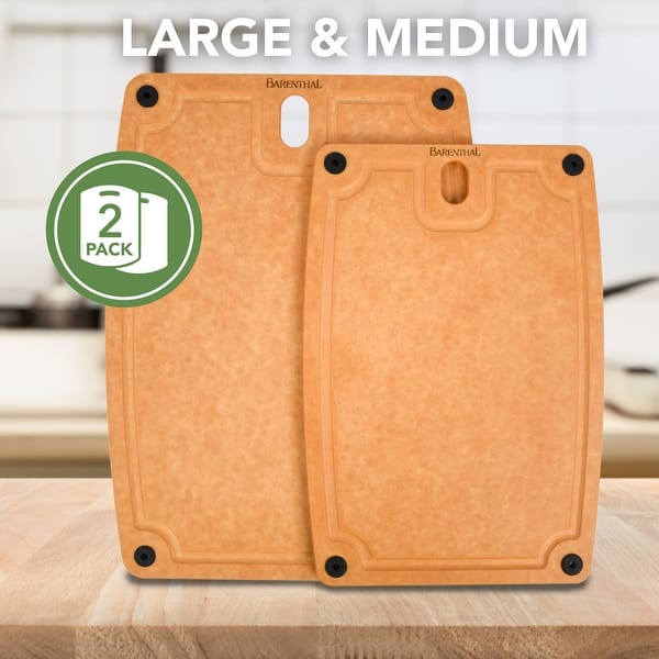 BPA-free Eco-Composite Reversible Cutting Board Set (2-pc.) - Brown - Large and Medium