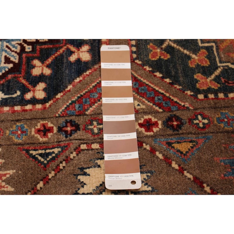 ECARPETGALLERY Hand-knotted Uzbek Ghazni Brown Wool Rug - 2'7 x 9'10