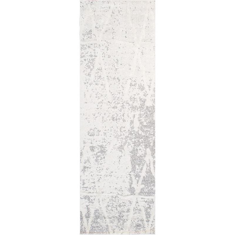 Pasargad Home Turkish Sutton Geometric Area Rug, Ivory/Grey