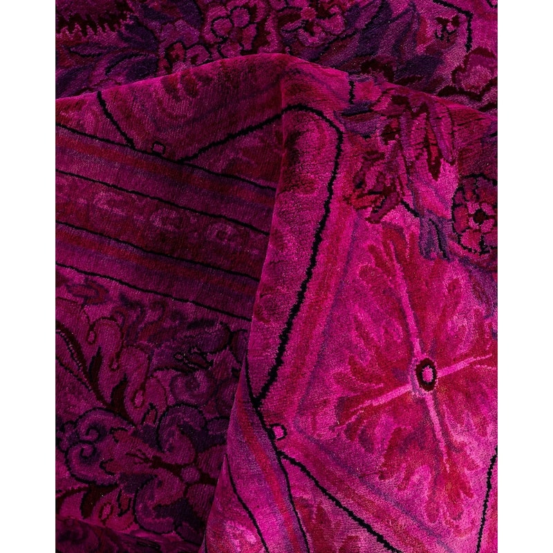 Fine Vibrance One-of-a-Kind Hand-Knotted Area Rug - Pink, 9' 1" x 12' 3" - 9' 1" x 12' 3"