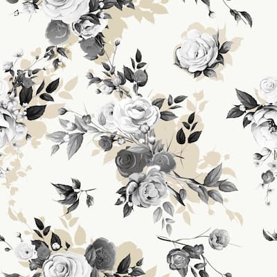 Kashira Mixed Floral Removable Wallpaper - 10'ft H x 24''inch W