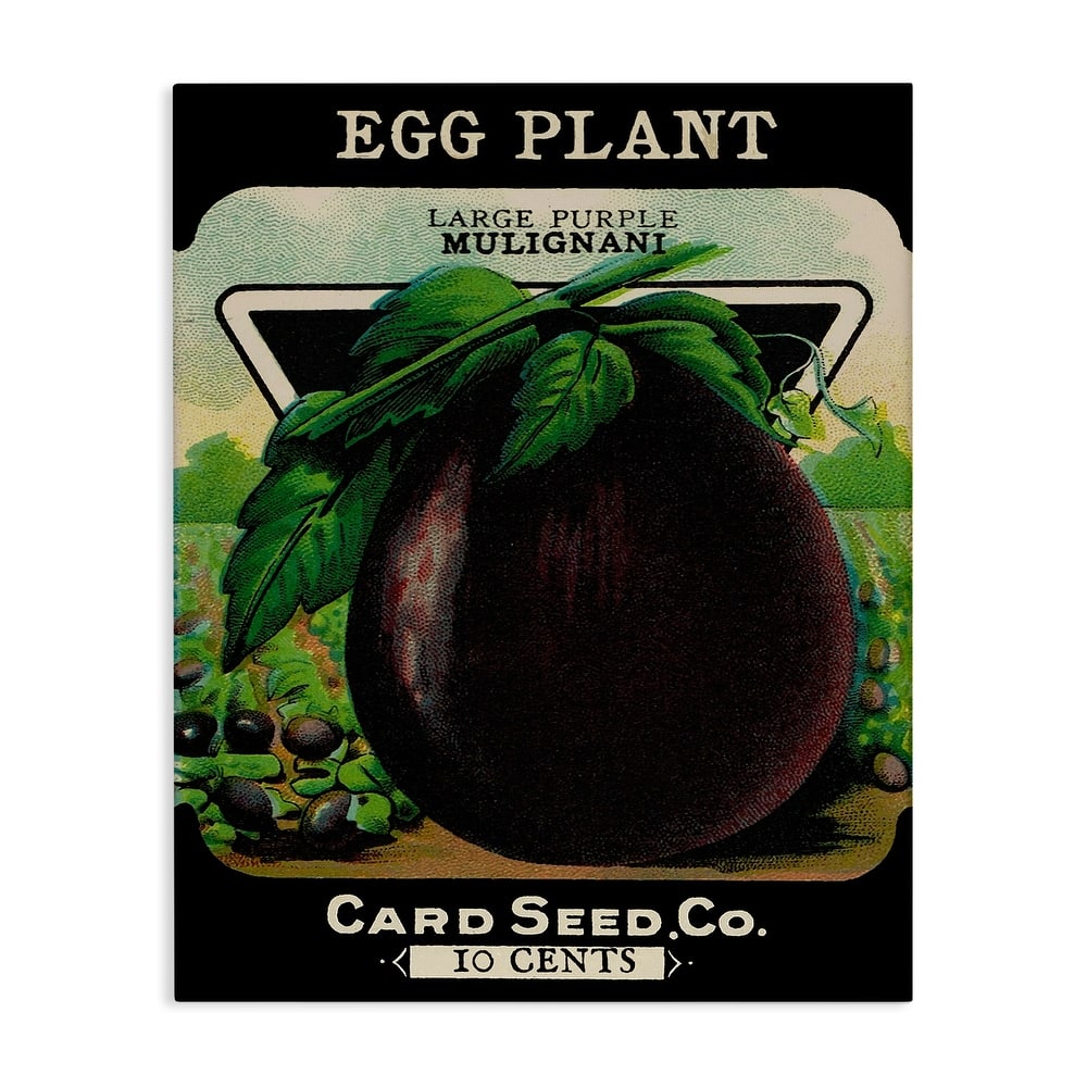 Stupell Vintage Garden Eggplant Canvas Wall Art Design By Lil' Rue