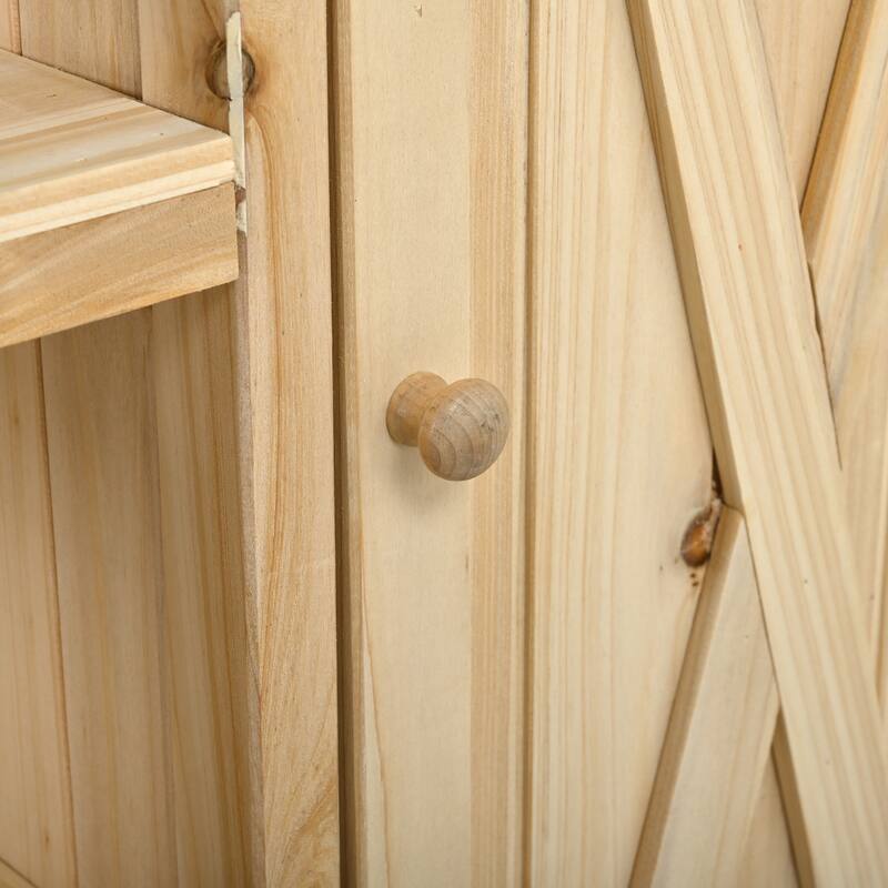 Foldable Outdoor Kitchen Island Cart with Lockable Wheels and Storage Cabinet