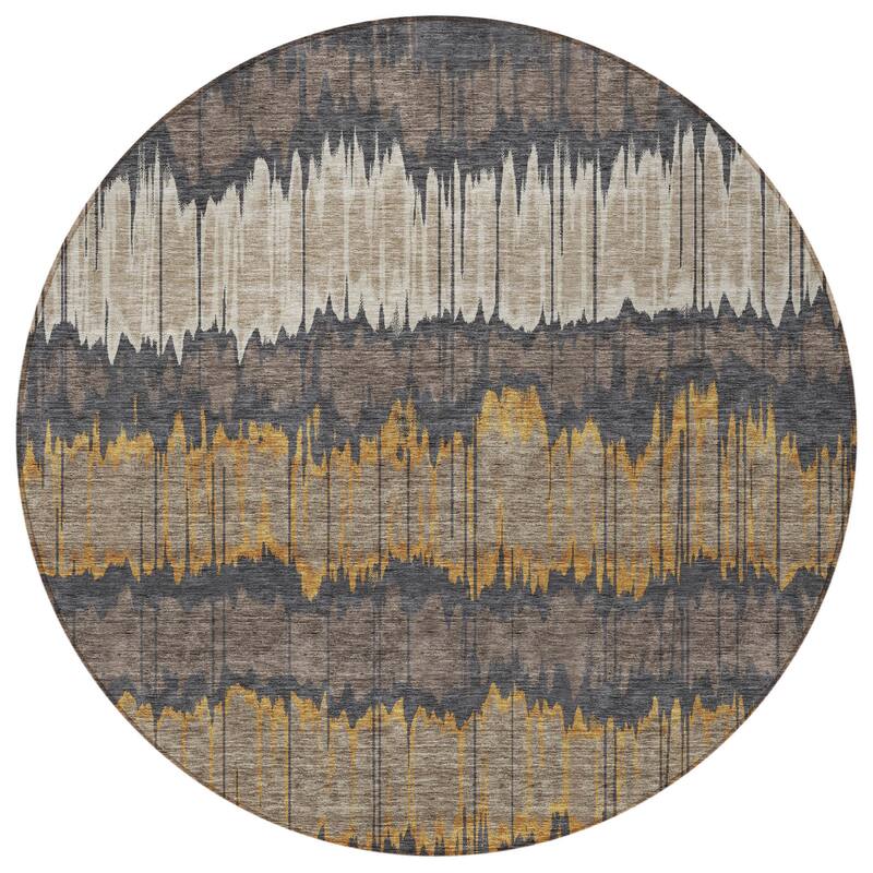 HomeRoots Striped Transitional Rectangle Outdoor Rug