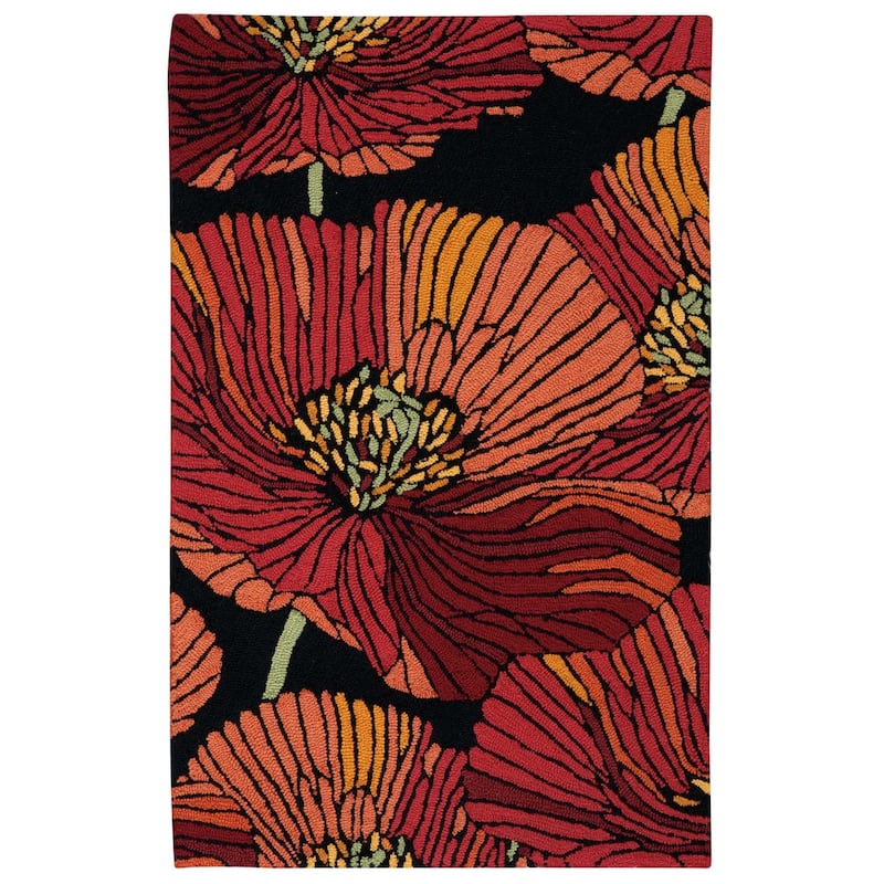 Gako Floral Traditional Stain Resistant Area Rug By HomeRoots - 48' X '30' X '0.5