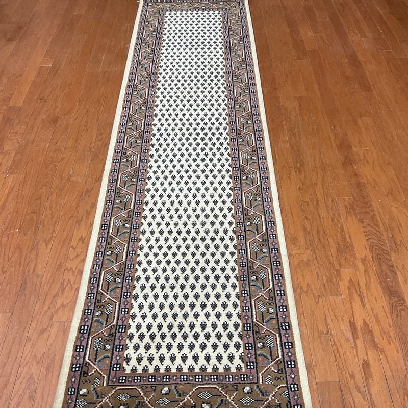 HERAT ORIENTAL Handmade Geometric Mir Wool Runner Rug - 2'9x10' - 2'9 x 10'