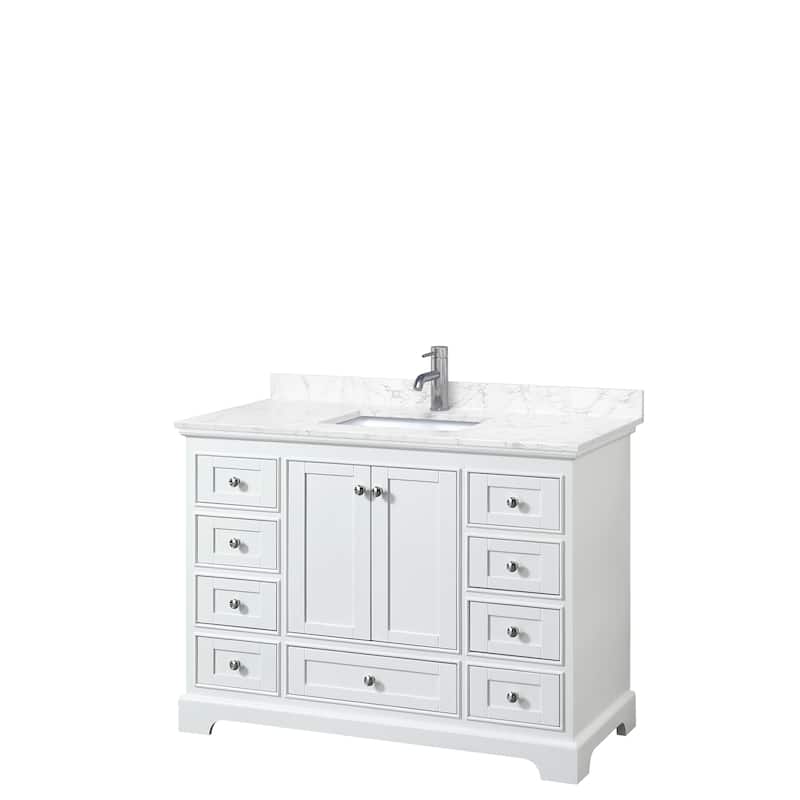 Deborah 48-inch Single Vanity, Cultured Marble Top