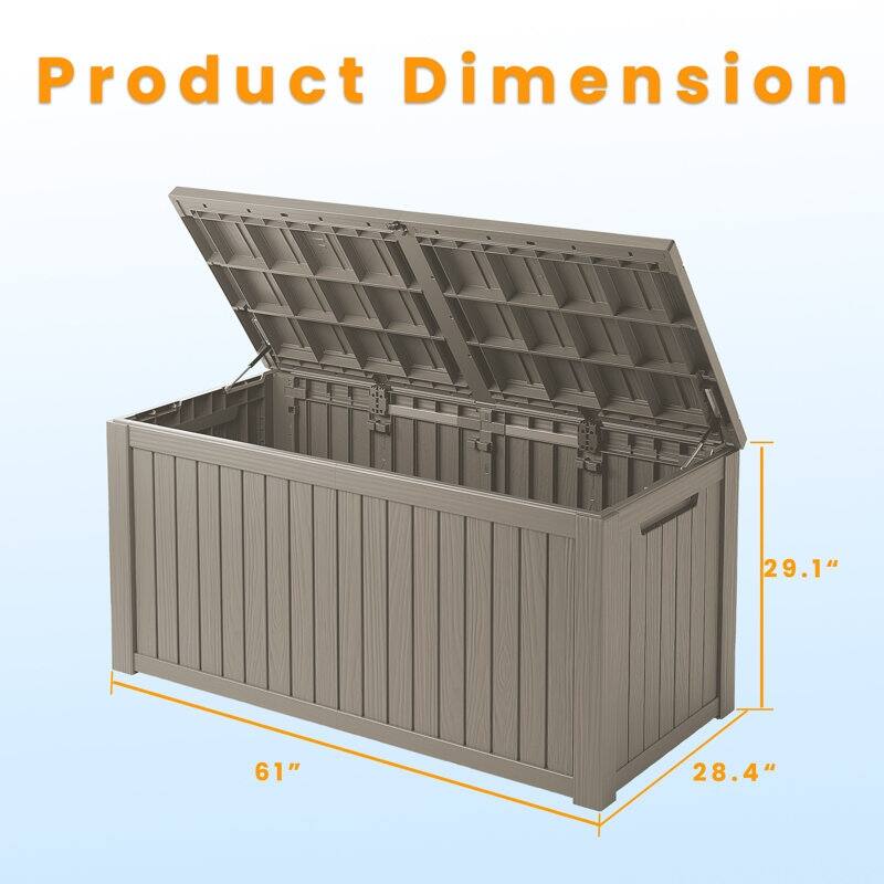 Outdoor Patio Storage Resin Lockable Deck Box
