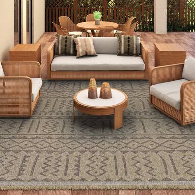 Triballe Concord Brown Indoor/ Outdoor Area Rug