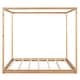 preview thumbnail 9 of 17, Durable King Canopy Platform Bed with Customizable Curtain Options, Natural