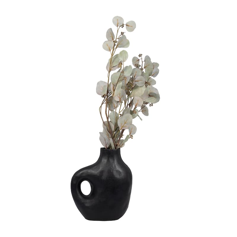 Sagebrook Home Metal Round Hammerd Cutout Vase