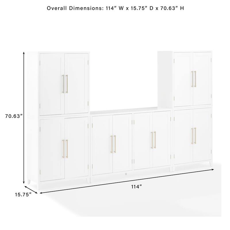 Crosley Roarke 3-Piece Sideboard And Pantry Set