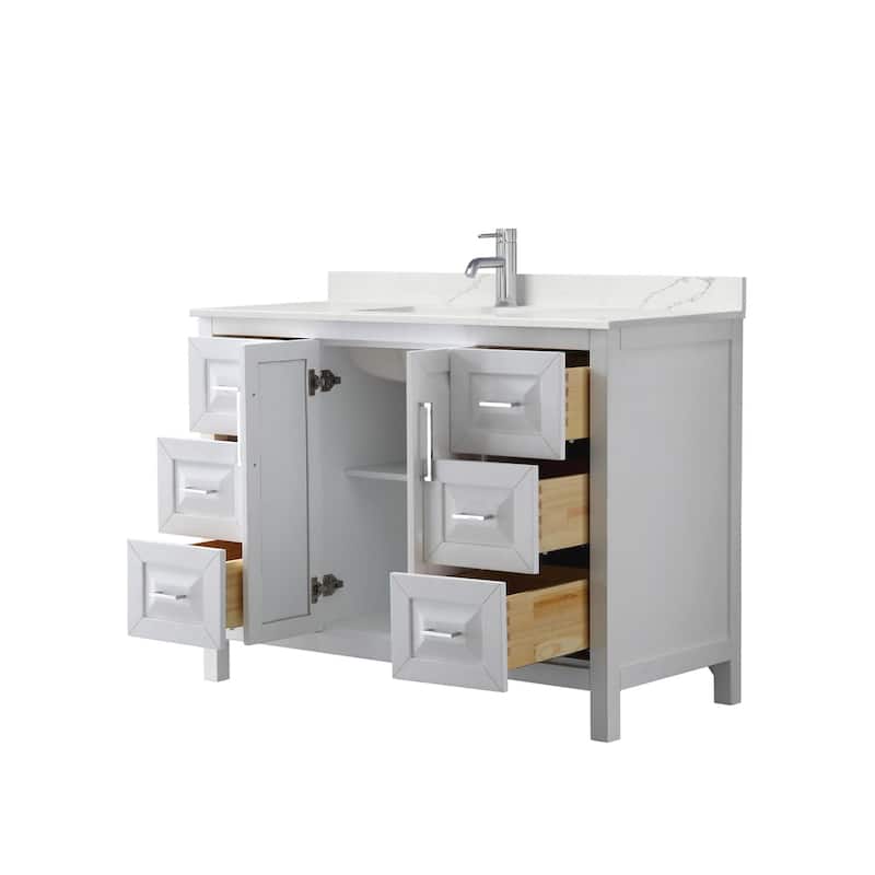 Wyndham Collection WCV252548S-QTZ-UNSMXX Daria 48" Free Standing