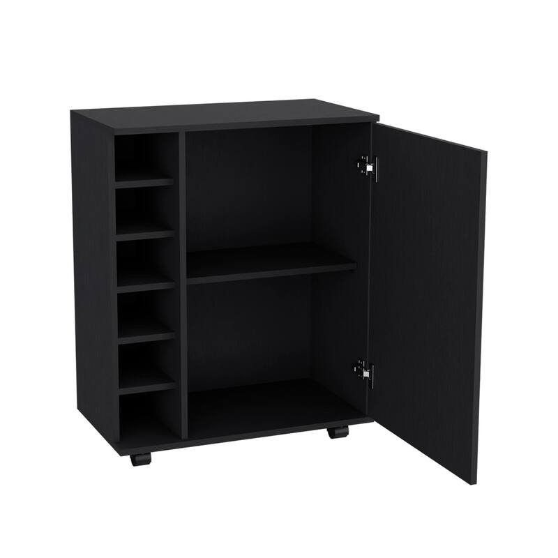 Bar Cart Cisco, Living Room, Black,High quality and durable