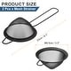 preview thumbnail 7 of 7, 2pcs Fine Mesh Strainer Stainless Steel Cocktail Strainer - 1 inch Matte Black